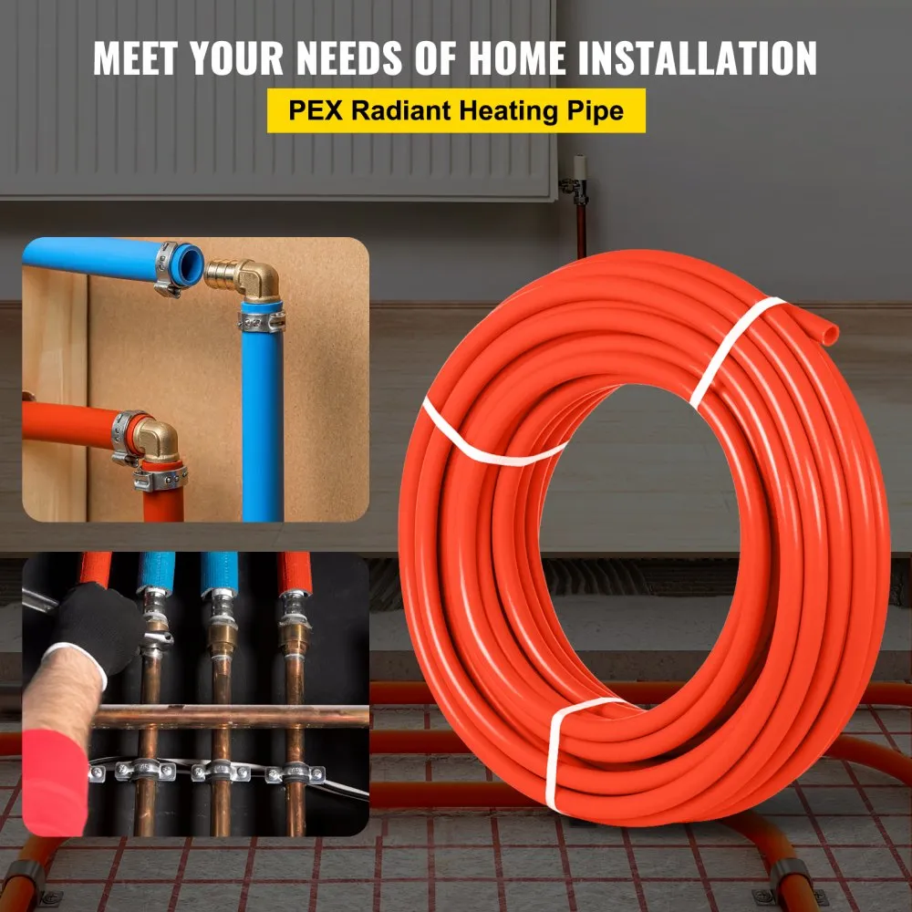 Red PEX Pipe 1/2 Inch with Oxygen Barrier for Plumbing
