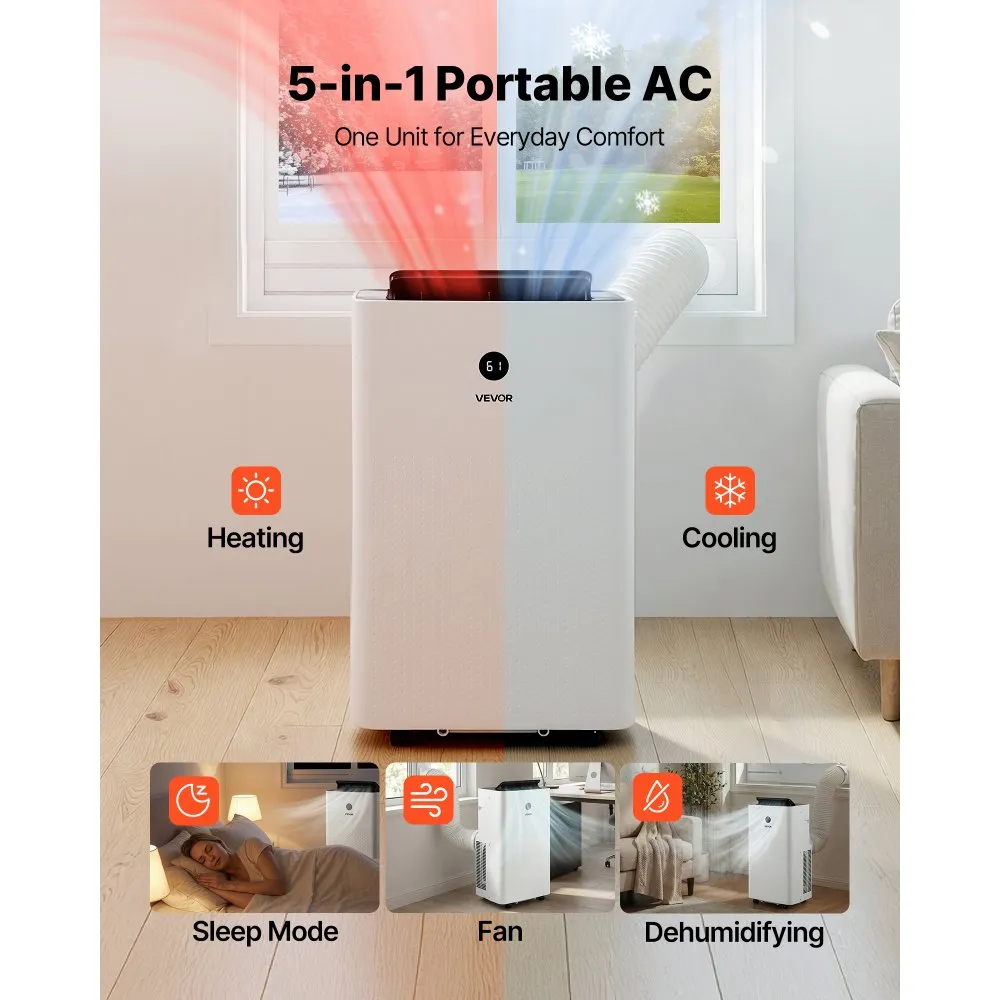 5-in-1 Portable AC unit for home office and bedroom
