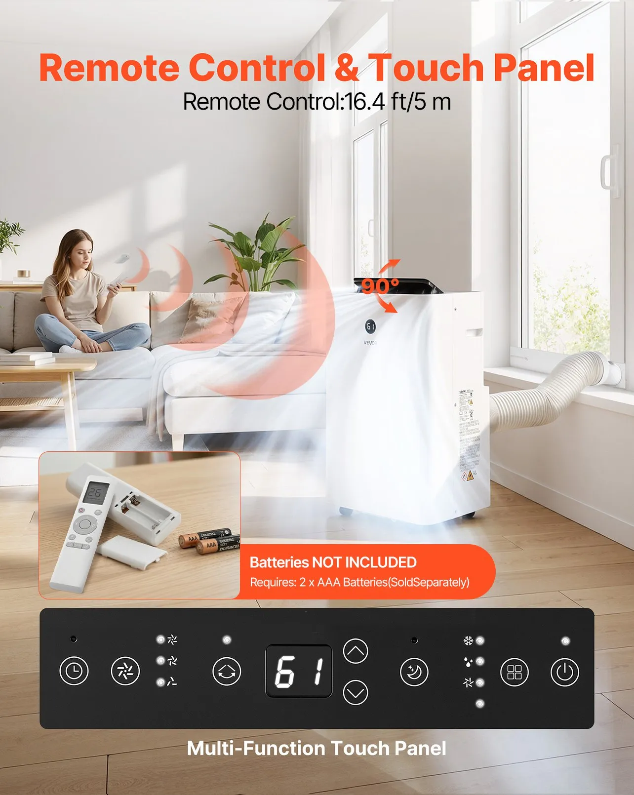 14000 BTU Portable Air Conditioner & Heater Combo - Image 6
