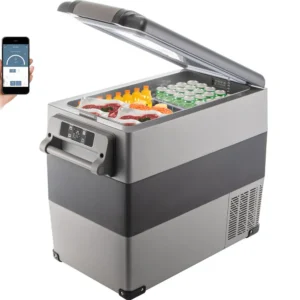 VEVOR 58 Qt portable car refrigerator with dual zone