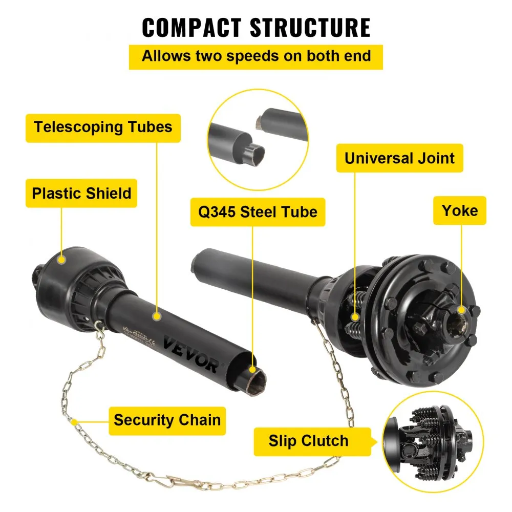 6 Spline Tractor Drive Shaft for Rotary Cutters & Mowers - Image 5