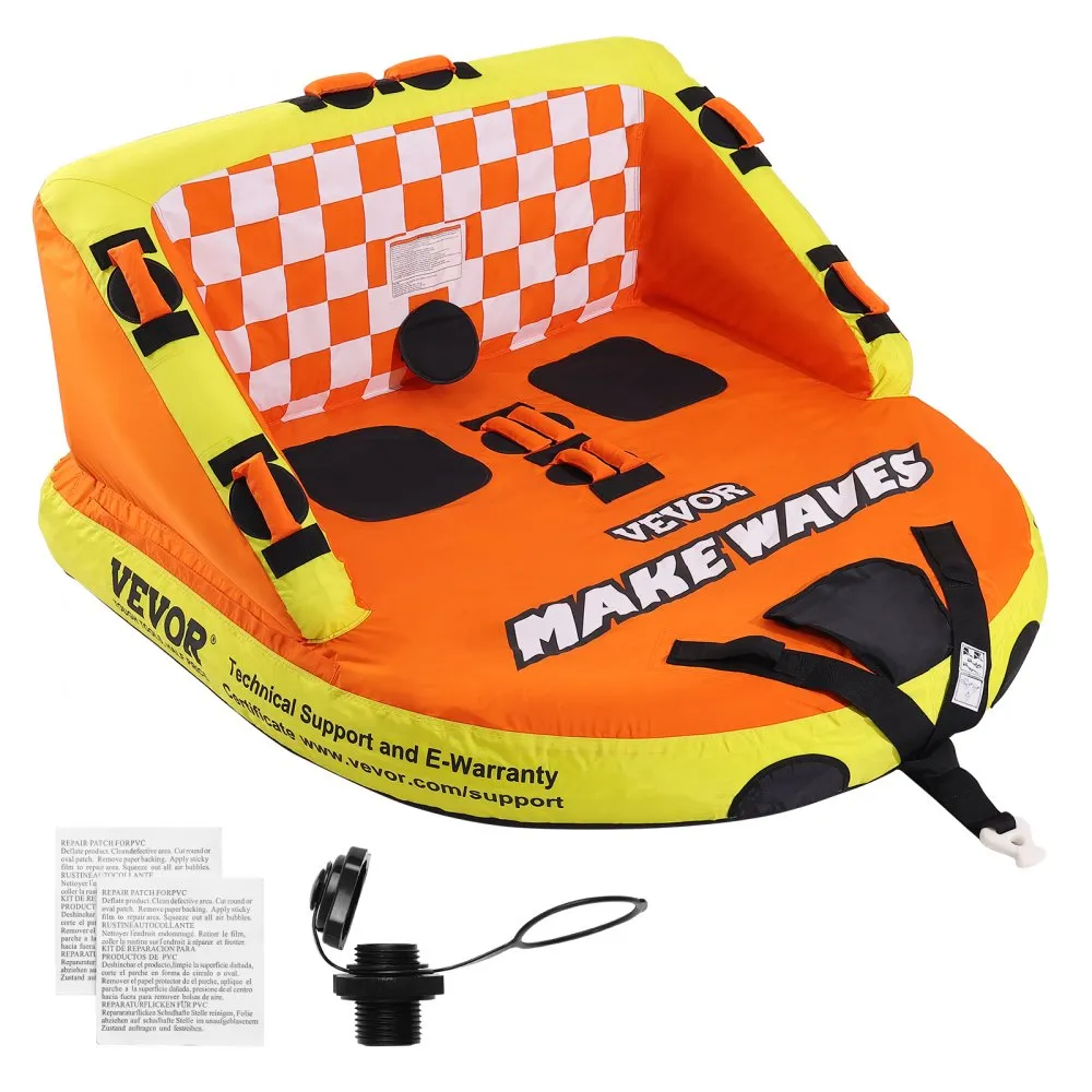 VEVOR 1-2 rider inflatable towable tube for boating