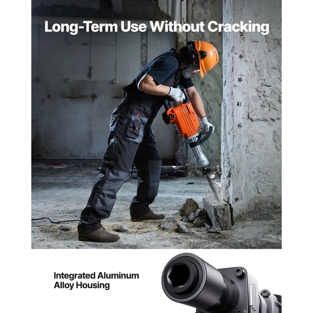 2200W Electric Demolition Jack Hammer with 6 Chisel Bits - Image 4