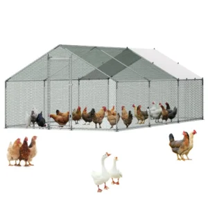 VEVOR 9.8x19.6x6.5 ft Large Metal Chicken Coop