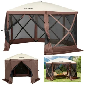 VEVOR 12x12 ft Pop-up Gazebo Screen Tent for camping