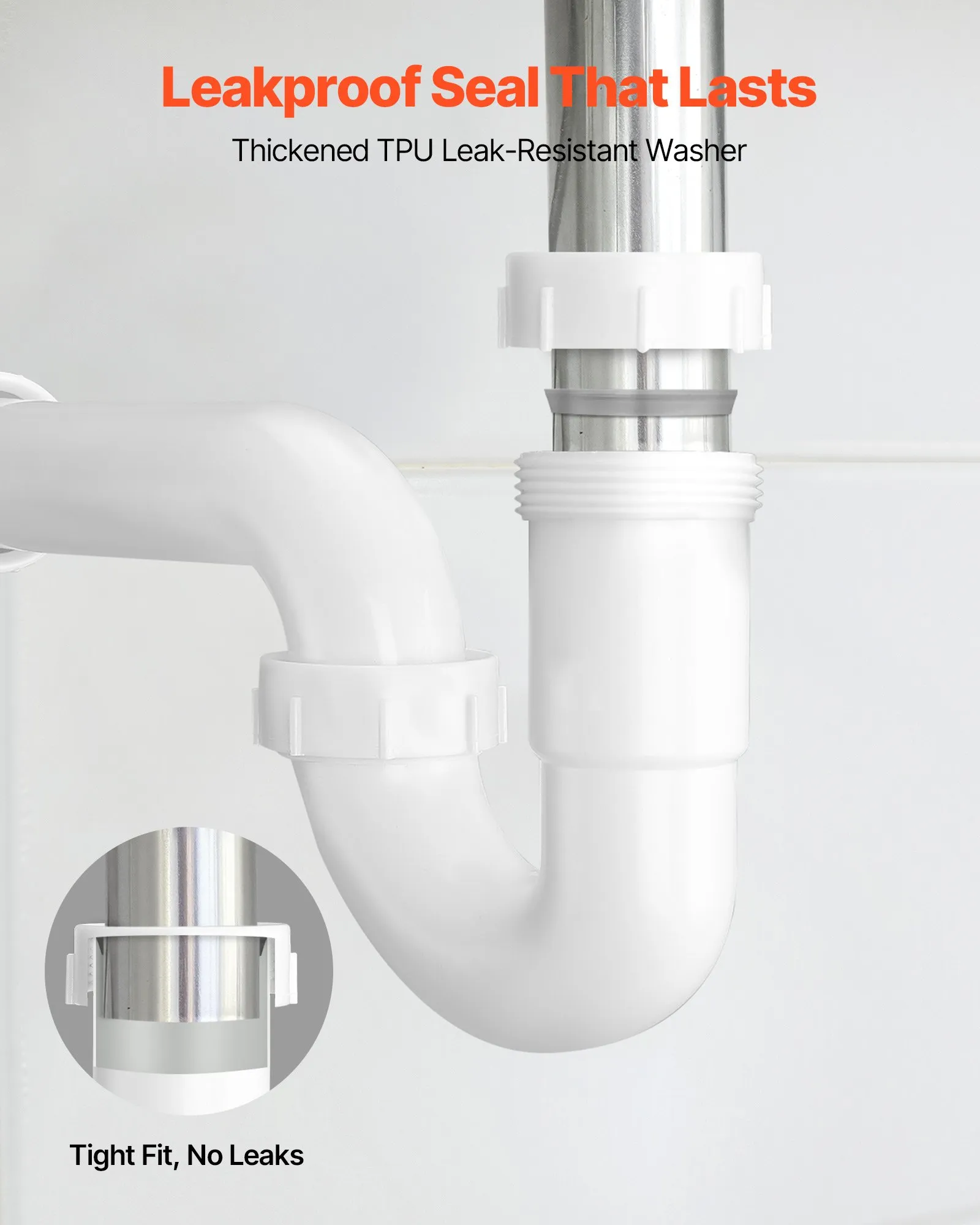 VEVOR P-Trap kitchen bathroom sink plumbing setup
