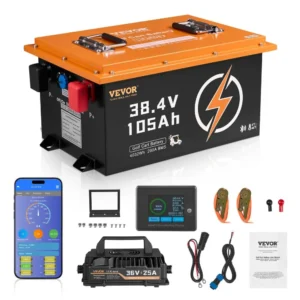VEVOR 36V 105Ah LiFePO4 golf cart lithium battery