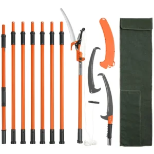 27 ft extendable manual pole saw for high branch tree pruning