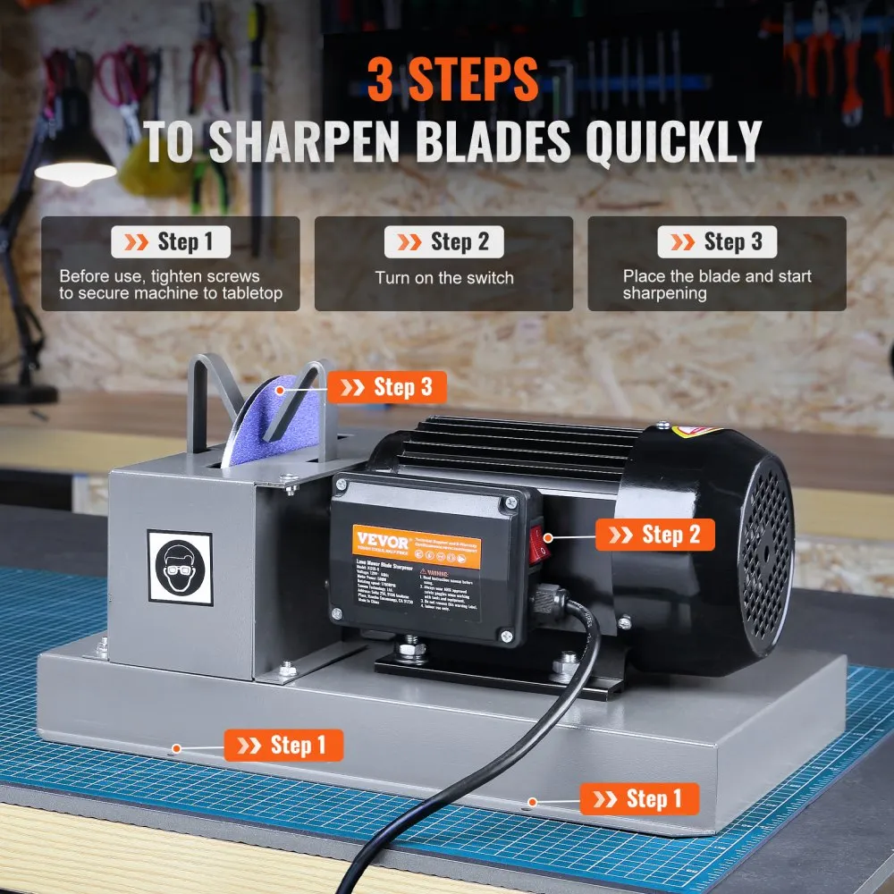 Lawn Mower Blade Sharpener for High/Low Lift and Gator Blades - Image 5