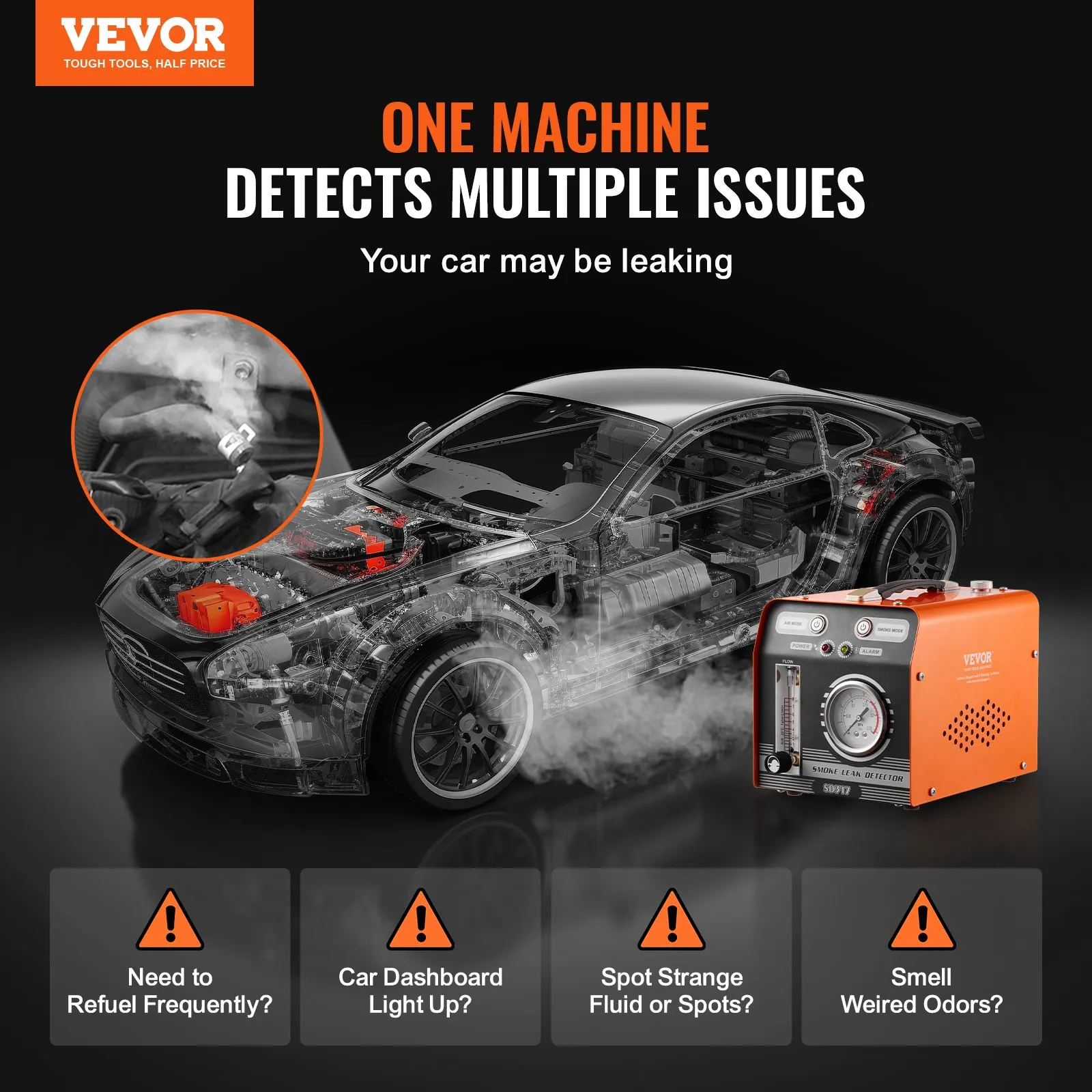 VEVOR Automotive Smoke Machine Leak Detector for EVAP Systems