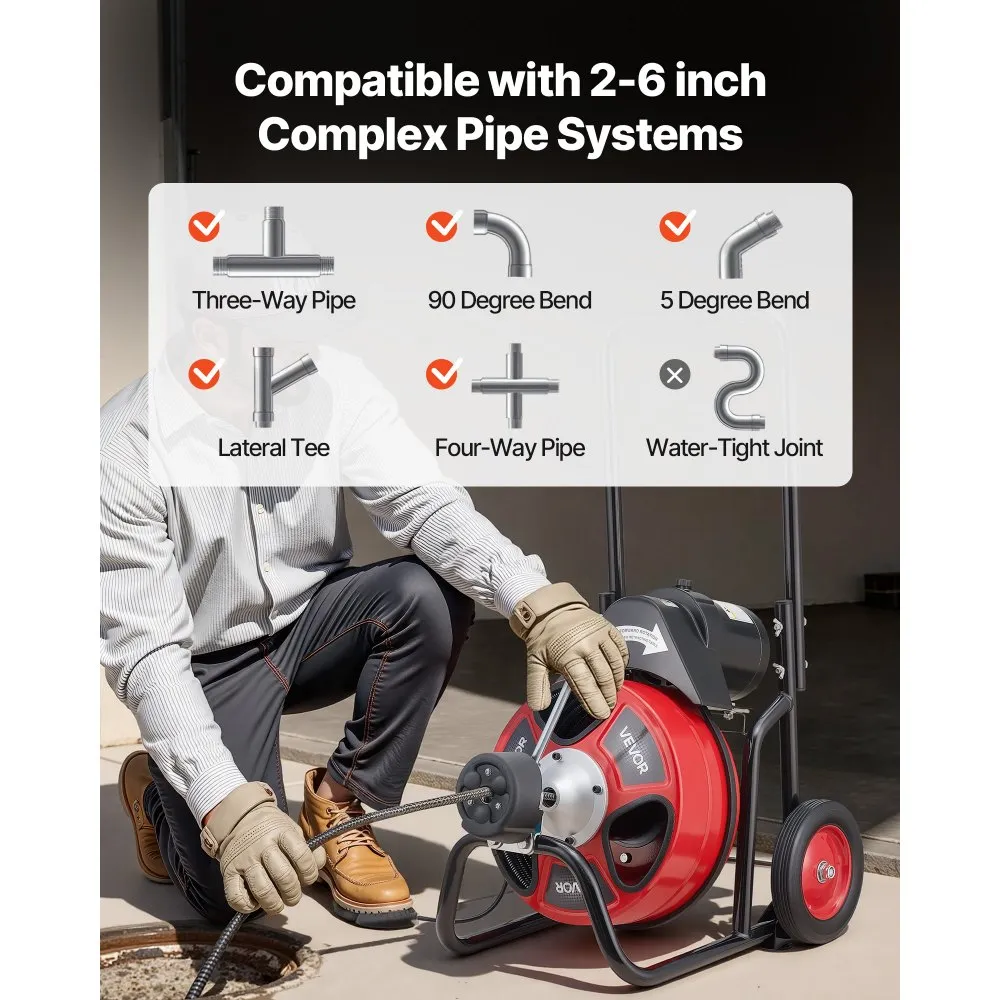 Drain Cleaner Machine with Wheels - Image 3